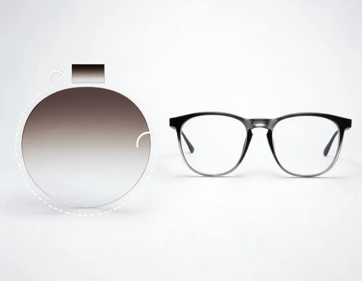 Transition gradient lenses specification check illustration